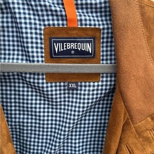 Vilebrequin Tan Jacket with Blue Checkered Lining